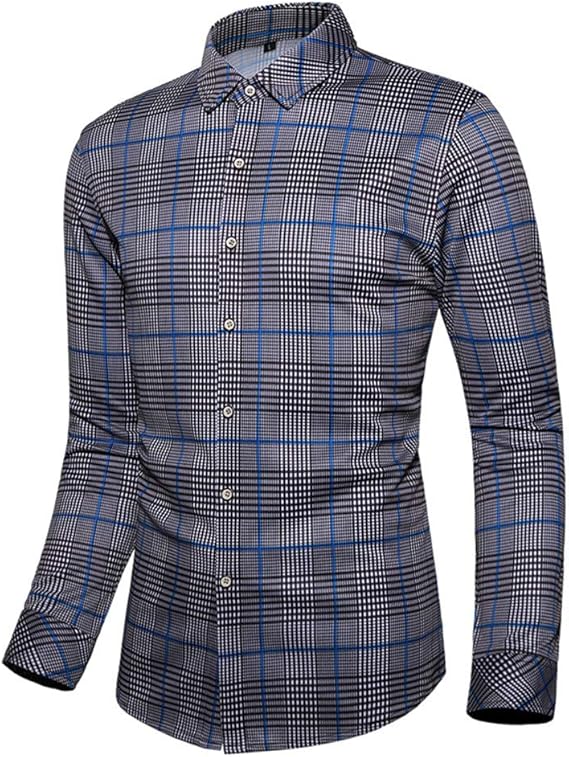 Amazon Angelo シャツ 格子柄シャツ 長袖シャツ カジュアルシャツ メンズシャツ トップス スリム カジュアル メンズファッション シンプル オシャレ チェック ストリート 個性豊か 大きいサイズ 春 秋 コート ジャケット 通販