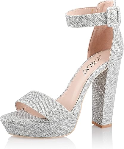 salto alto grosso com brilho