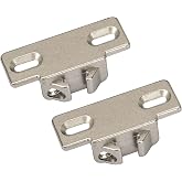 Hinge Mounting Plate Replacement for Blum 1 3/8" Overlay Compact 33 | Edge Mount Mounting Plate for Face Frame Cabinets, for Compact 33 Hinges, Nickel Finish (Pack of 2)