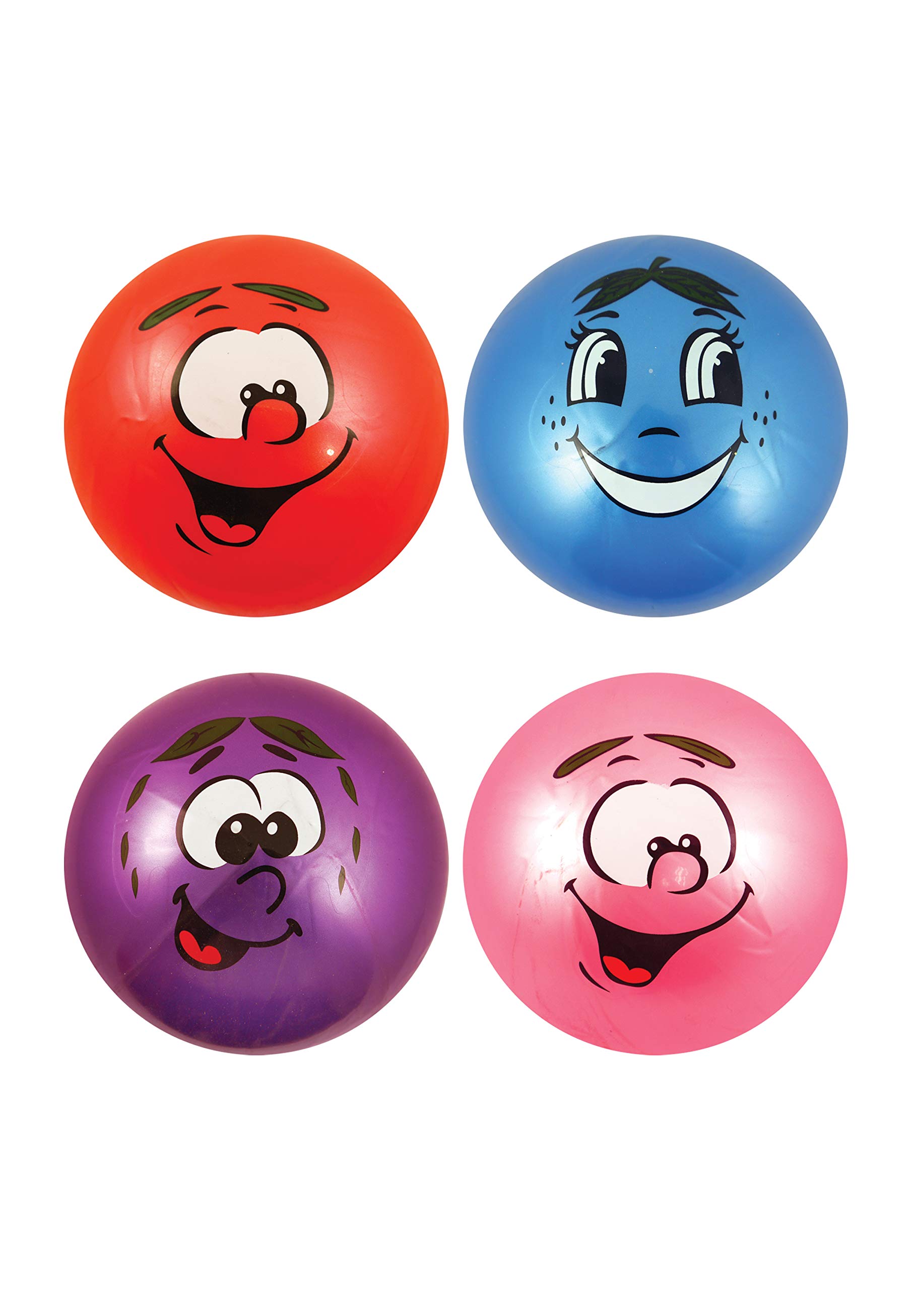HENBRANDT Smelly Fruity Bouncy Balls 25cm Fruit Scent Large Bouncy Ball Smile Kids Ball Stress Bouncy Balls for Boys and Girls