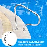 YERT 3-Bend Pool Hand Rail, Stainless Steel Safety Grab Ladder, Silver view 4