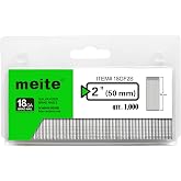 meite 18 Gauge Brad Nails, 2 Inch 18GA Brad Nails Galvanized Small Finishing Nail Gun Nails for Pneumatic, Electric Brad Nailer Gun (1,000 Counts)