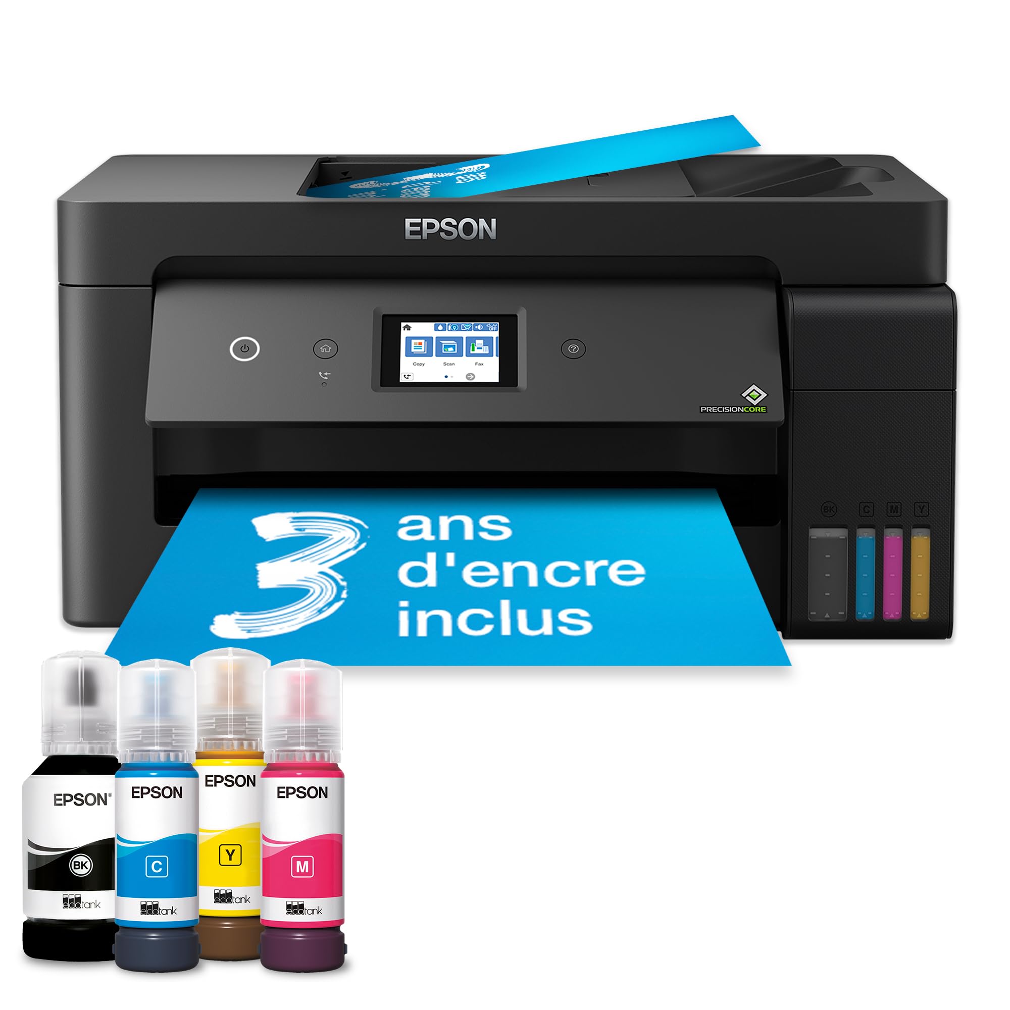 Epson EcoTank ET-15000 Tintentankdrucker | für Zuhause & kleine Büros | WLAN | A3+ | Drucken, Kopieren, Scannen, Faxen | Duplexdruck Druckening | 6.8 cm Touchscreen | 30-Blatt-ADF