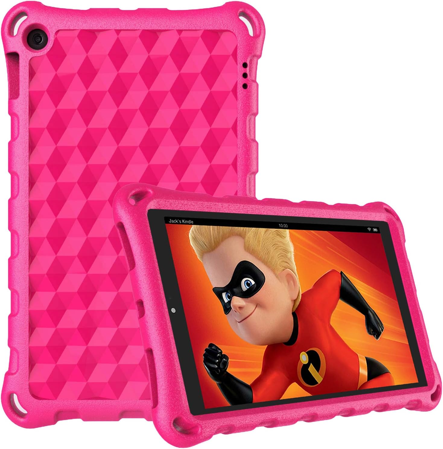 2019 All-New Amazon Fire HD 8 Tablet Case,Fire HD 8 Case -Riaour Light Weight/Shock-Absorption/Anti Slip/High Impact Case for 8 inch Display Tablet Cover(Compatible with 2018/2017/2016 Release)(Rose)