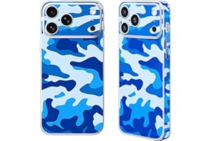 CSKINZ Premium 3D Textured Vinyl Skin wrap for iPhone 17 Pro with Installation Kit and Screen Protector (Blue Camo)
