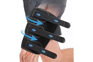 TASZOOS Hamstring Compression Sleeve with 3 Adjustable Straps – Thigh Compression Sleeve for Men & Women, Pulled Groin & Quad Compression Wrap, Tendinitis Relief, Sports Recovery (XL Size, Left/Right Leg)