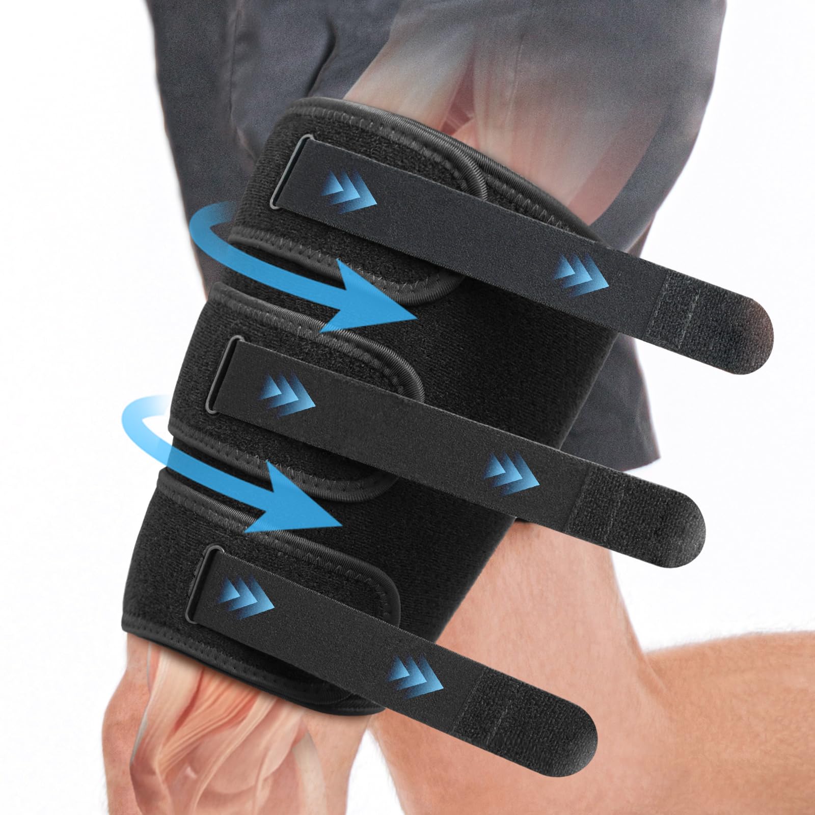 Photo 1 of Hamstring Compression Sleeve with 3 Adjustable Straps – Thigh Compression Sleeve for Men & Women, Pulled Groin & Quad Compression Wrap, Tendinitis Relief, Sports Recovery (XL Size, Left/Right Leg)