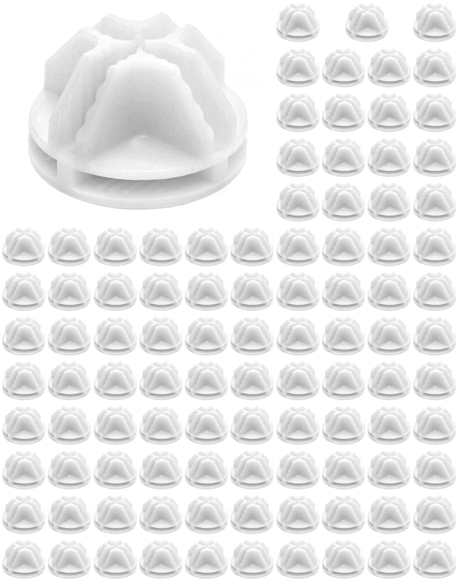 Photo 1 of QWORK Wire Storage Connectors, 100 Pcs Grid Connectors Clips Modular Storage Cubes Interlocking Buckle, White