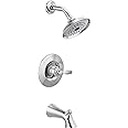 Delta Woodhurst 14 Series Bathtub and Shower Faucet Set, Chrome Shower ...