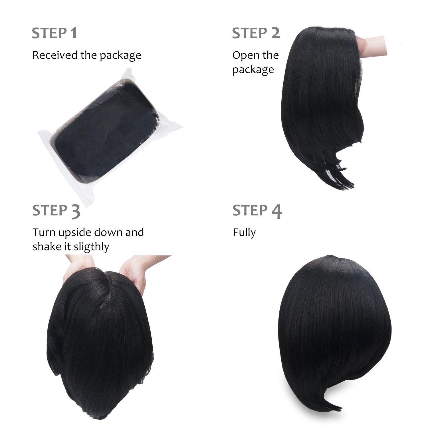 Synthetic Lace Front Wigs Short Bob Straight Wig Natural Looking L Part Heat Resistant Daily Party Full Head Hair Women