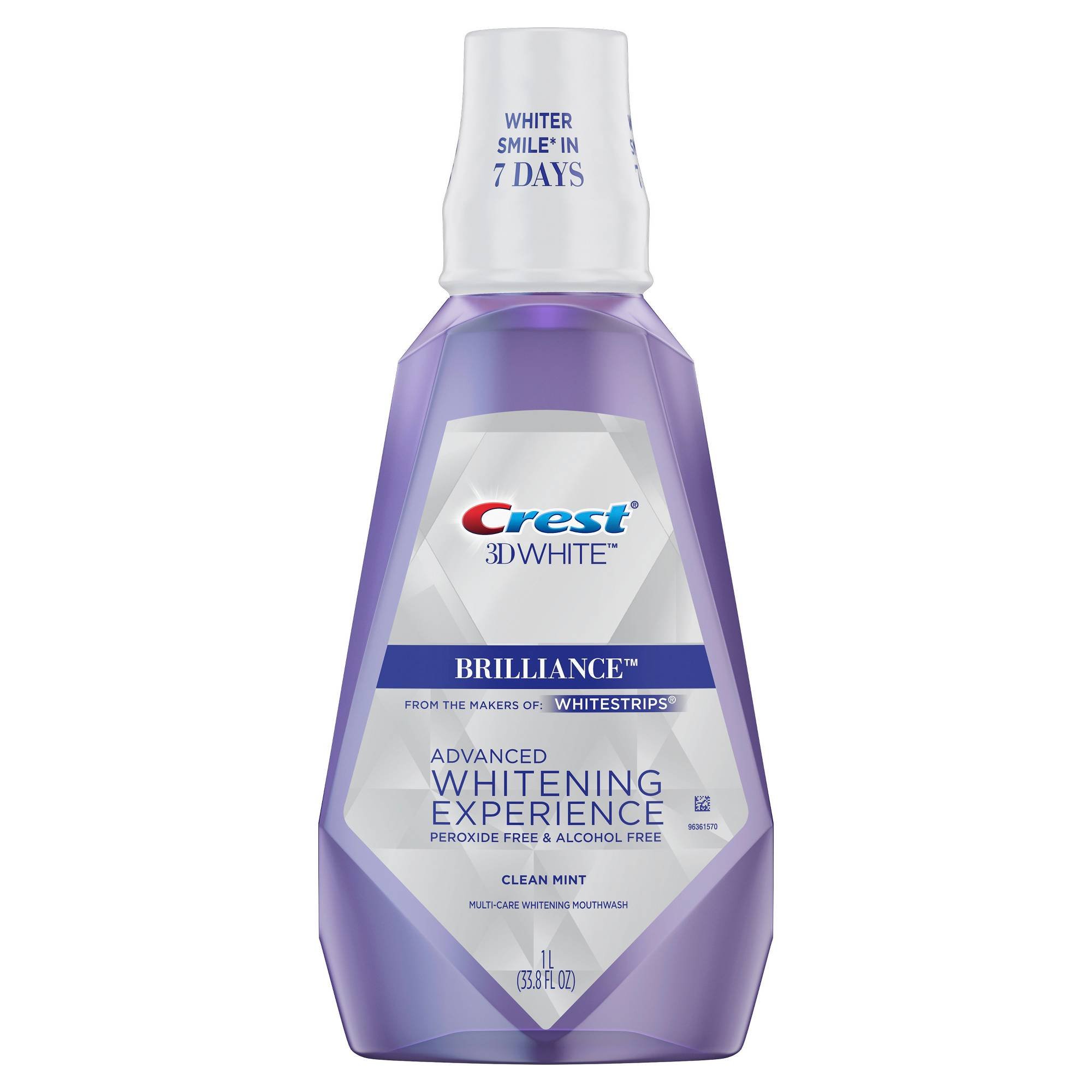 Crest brilliance whitening experience Mouth Wash clean mint 33.8 fl oz, pack of 1