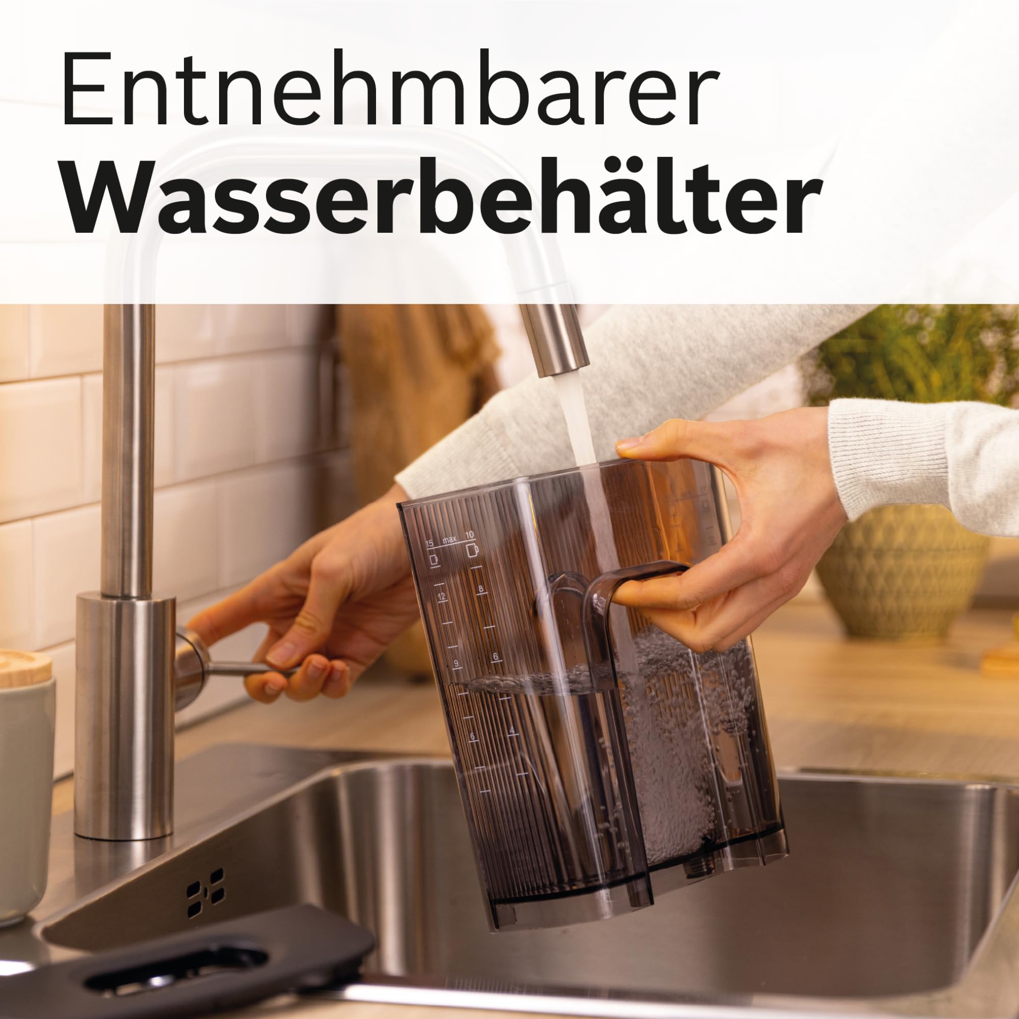 Bosch Filterkaffeemaschine MyMoment TKA2M111, Glaskanne 1,25 L, für 10-15 Tassen, 40min Warmhaltefunktion, Tropfstopp, schwenkbarer Filterträger, abnehmbarer Wassertank, 1200 Watt, Weiß matt 5