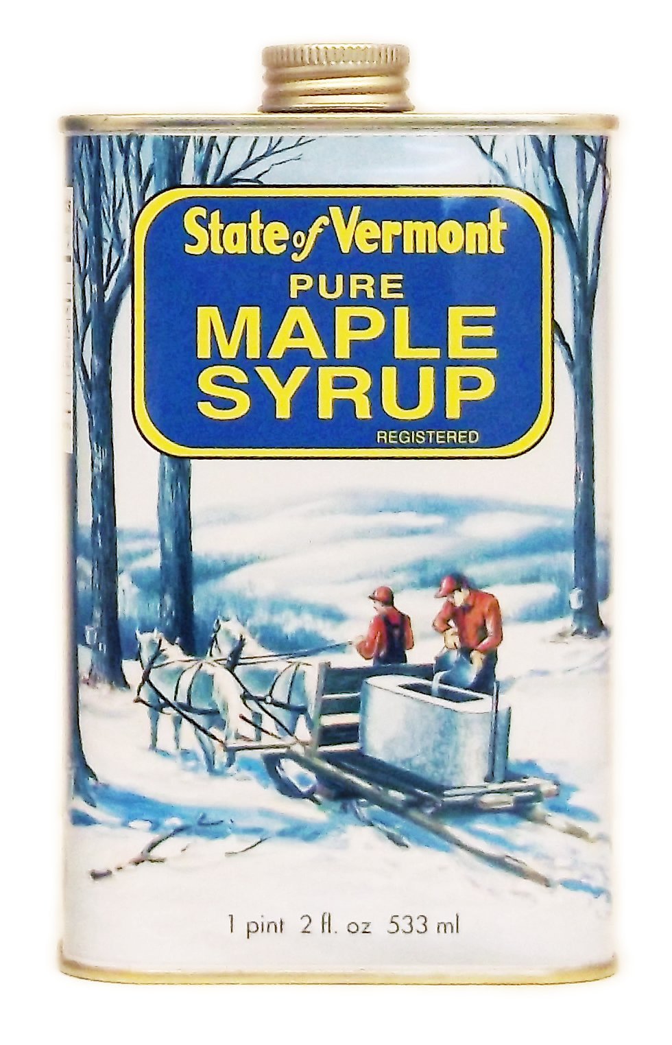 Ferguson Farms 100% Pure Vermont Maple Syrup, Grade A Fancy Light, Vermont Tin 1 Pint 2 fl. oz. (18oz)