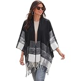 Women's Shawl Wraps Open Front Poncho Cape Oversized Sweaters Casual Cardigan Shawls for Fall Winter Mother Wife Gift