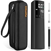 Pumteck Electric Ball Pump (with Case), Smart Air Pump Portable Fast Ball Inflation with Precise Pressure Gauge and Digital LCD Display for Football Basketball Volleyball Football