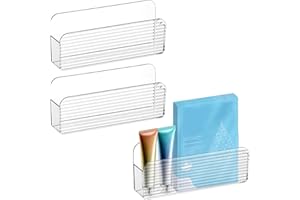 Poeland 3 Pack Wall Mounted Storage Organizer, Cabinet Door Organizer, Clear Storage Box for Bathroom, Bedroom, Mirror Medici
