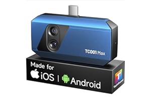 TOPDON TC001 Max Thermal Camera for Android, iPhone & Windows, 512×384 TISR Resolution, Infrared Camera, Thermal Imager, -4°F