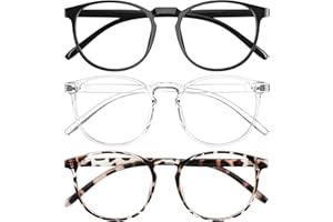 kunchu Blue Light Glasses for Woman & Men - Anti Eyestrain Blue Light Blocking Glasses Lightweight Retro Gaming Glasses