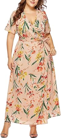 amazon floral wrap dress