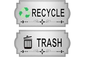 Hepertise Recycle & Trash Bin Stickers - Enhance Your Recycling Bin with Stickers for Kitchen 1 Set