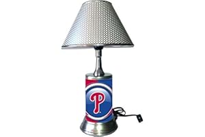 HBGP Table Lamp with Shade, Team Logo Plate Rolled into The lamp Body, Philadelphia (P) lamp