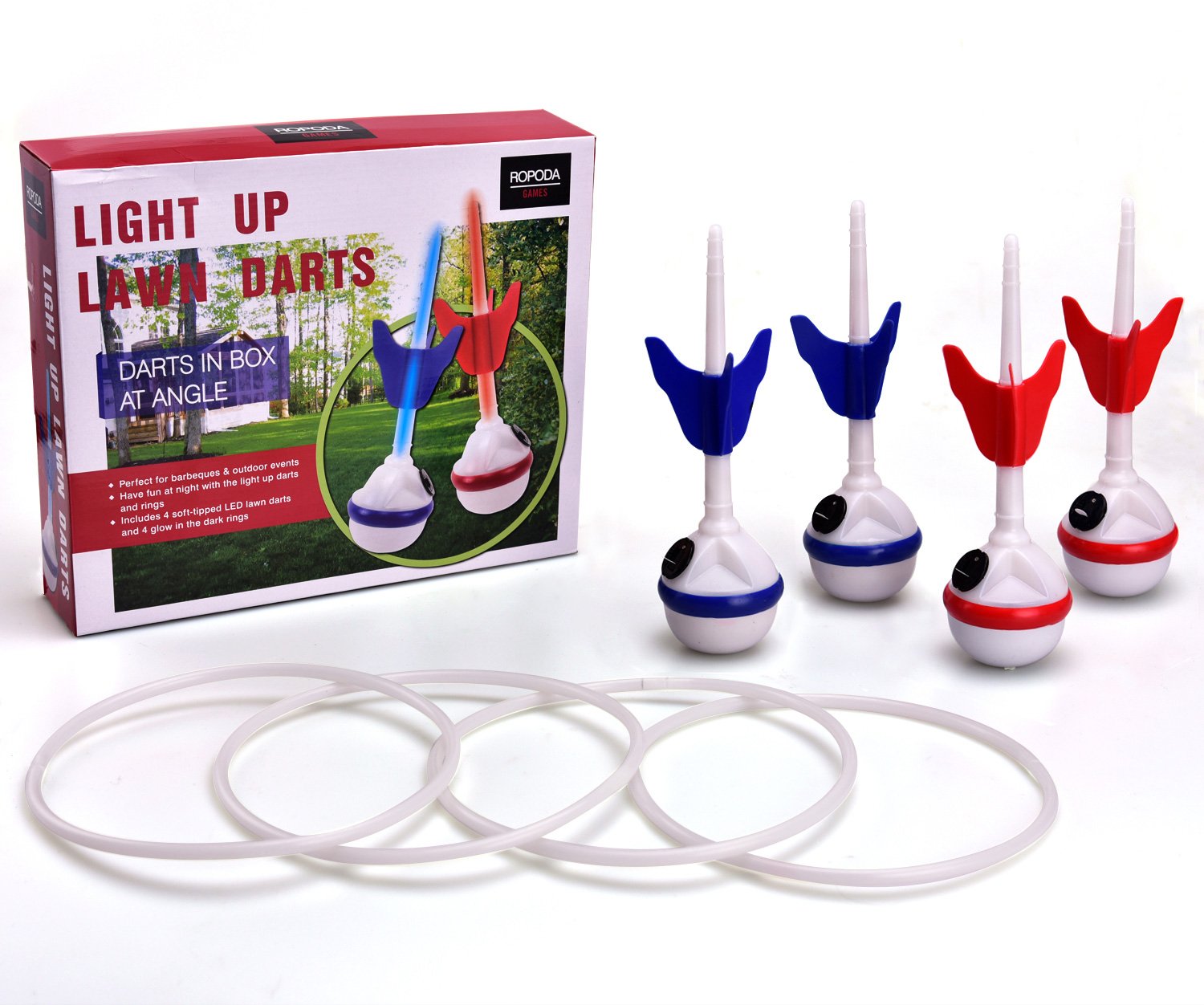 Amazoncom ROPODA LED Ring Toss Lawn Darts Game Glow In The Dark