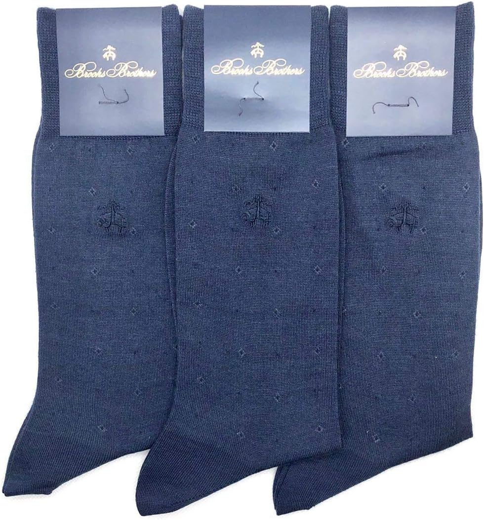 Amazon Co Jp ブルックスブラザーズ ビジネスソックス 靴下 紳士 25 26cm 3足 ネイビー スクエアドット ホビー