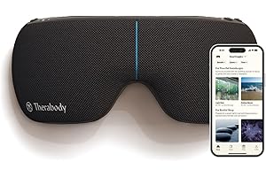 THERAGUN Therabody SmartGoggles (2nd Generation) Heated Eye Mask & Eye Massager - Blackout Sleep Mask & Temple Massage for Personalized Relaxation, Stress Relief & Headache Relief