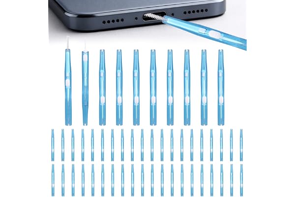 10pcs Phone Cleaning Kit, Cellphone Charging Port Cleaner with Nylon Bristles & Hook Double-Sided USB-C Port Cleaning Brush T