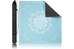 Xovnfp Mahjong Mat, Noise Reduction, Anti-Slip Rubber, Water-Resistant Fabric with Carry Bag for American Mahjong, Table Game