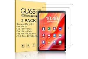 [2-Pack] 9H Hardness Tempered Glass Screen Protector for �鶹�� Fire HD 10/10 Plus /10 Kids/10 Kids Pro tablet (13th/11th Gen