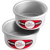 Fat Daddio's Anodized Aluminum Round Cake Pans, 2 Piece Set, 4 x 2 Inch