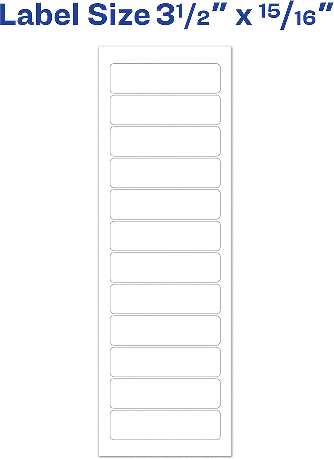 Avery Dot Matrix Printer Address Labels, 15/16" x 3 1/2", 5, 000 White Labels (4013) : Address Labels : Office Products