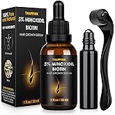 5% Minoxidil Hair Growth Serum Kit for Men and Women, Hair Growth Biotin Serum Oil for Hair Beard Regrowth Treatment Hair Loss Solution