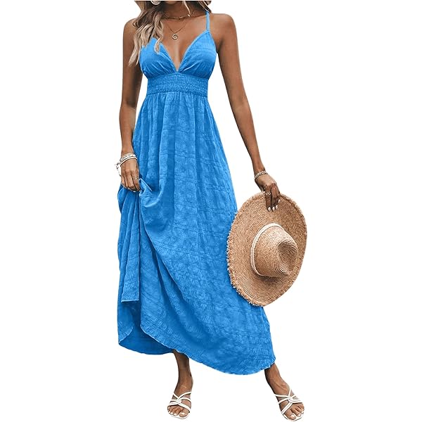 LILBETTER Women's Beach Crochet Backless Bohemian Halter Maxi Long Dress  (White,Small) at Amazon Women's Clothing store