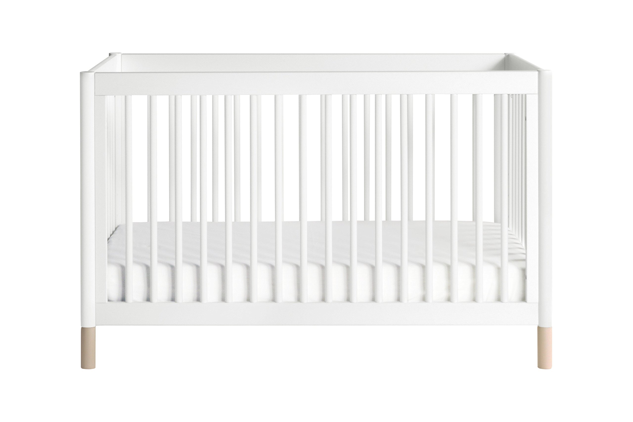 Babyletto Gelato 4-in-1 Convertible Crib with Toddler Bed Conversion Kit, White / Washed Natural