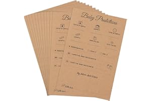 50pcs Baby Predictions and Advice Cards, Baby Shower Game Wishes for Funny Guess the Due Date Characteristics Single Sided Gi