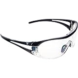 Encon Wraparound Veratti V6 Safety Glasses, Clear Lens, Black Frame (Pack of 1) by Encon Safety Products
