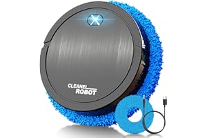 Robot Vacuum and Mop,Fully Automatic Intelligent Mute Sweeping Robot Smart Floor Mop for Tile, Wood, Marble Floors, Ultra-Qui