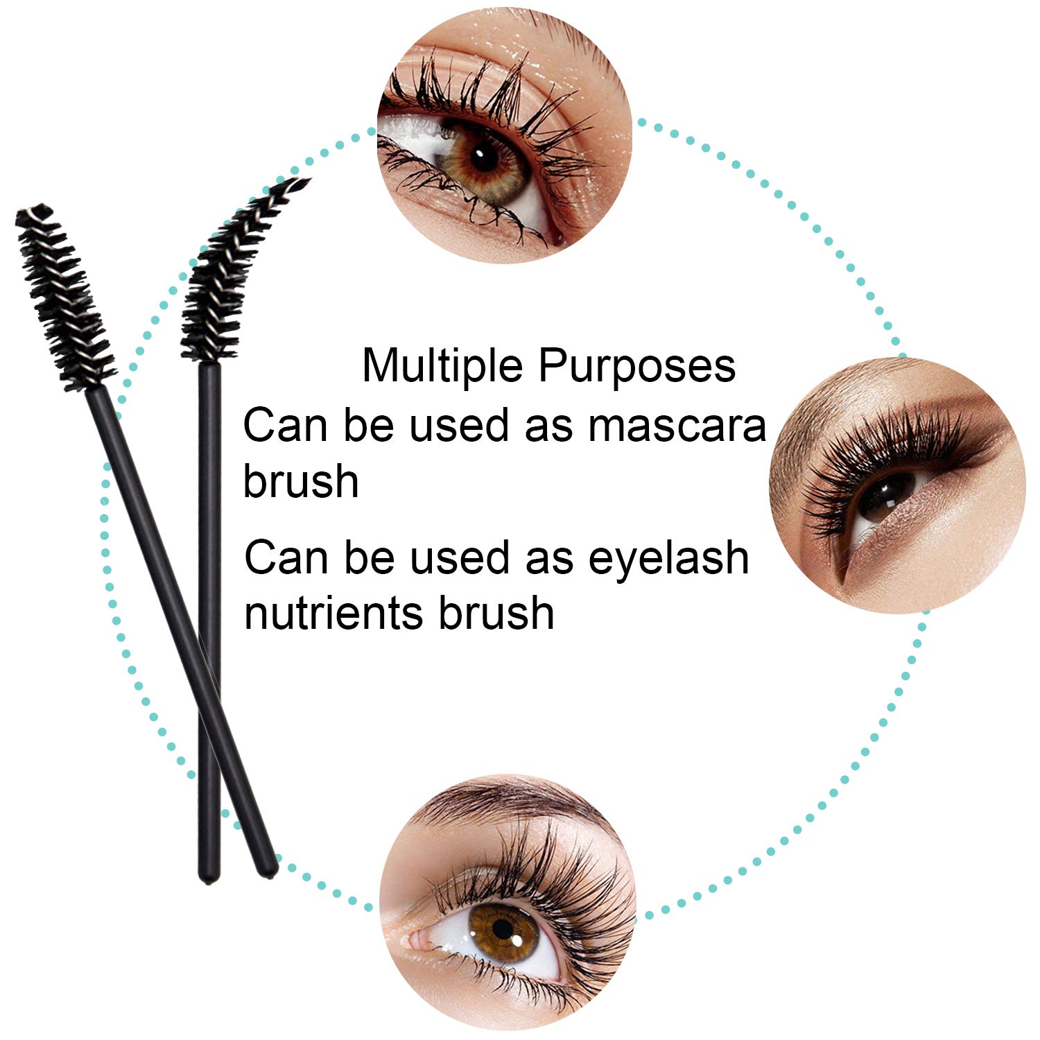 300 Pcs Disposable Mascara Wand Eyelash Brush for EyeLash Extension Supplies: Beauty