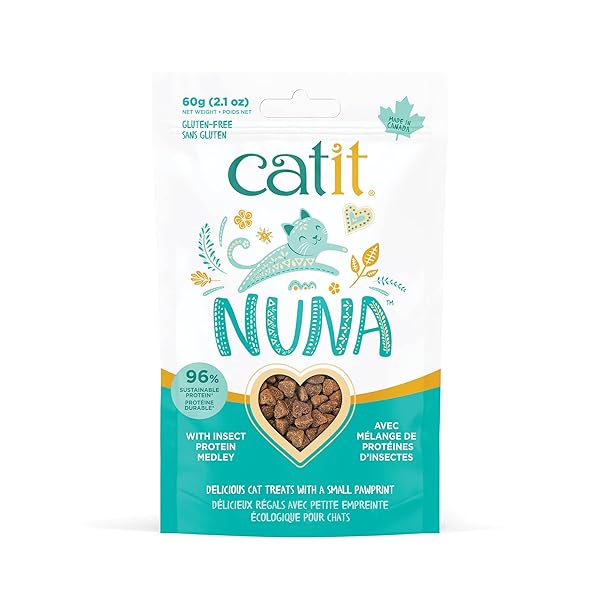 CATIT NUNA TREATS, HEALTHY & SUSTAINABLE TREATS FOR CATS, INSECT PROTEIN MEDLEY