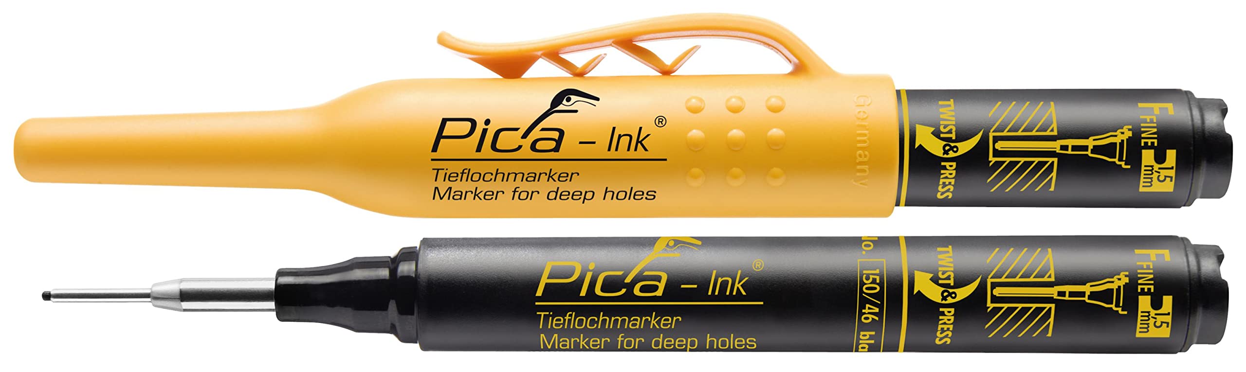 Pica INK Red Marker Pen for Deep Holes Precision Fine Tip 150-40