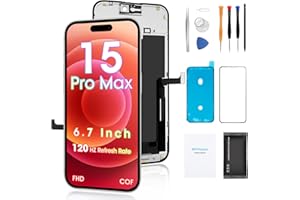 DIYRepair Screen Replacement for iPhone 15 Pro Max 6.7' 【OLED, NOT LCD】, 3D Touch Display Full Repair kit, Digitizer Assembly