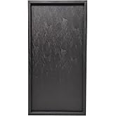 QAVOL 35 x 18 inches High-End Light Luxury Leather Rectangle Oversized Service Tray for Ottoman Tray, Coffee, Food, Family Dinner, Picnic, Party Essentials (Black, 35 x 18 inch)