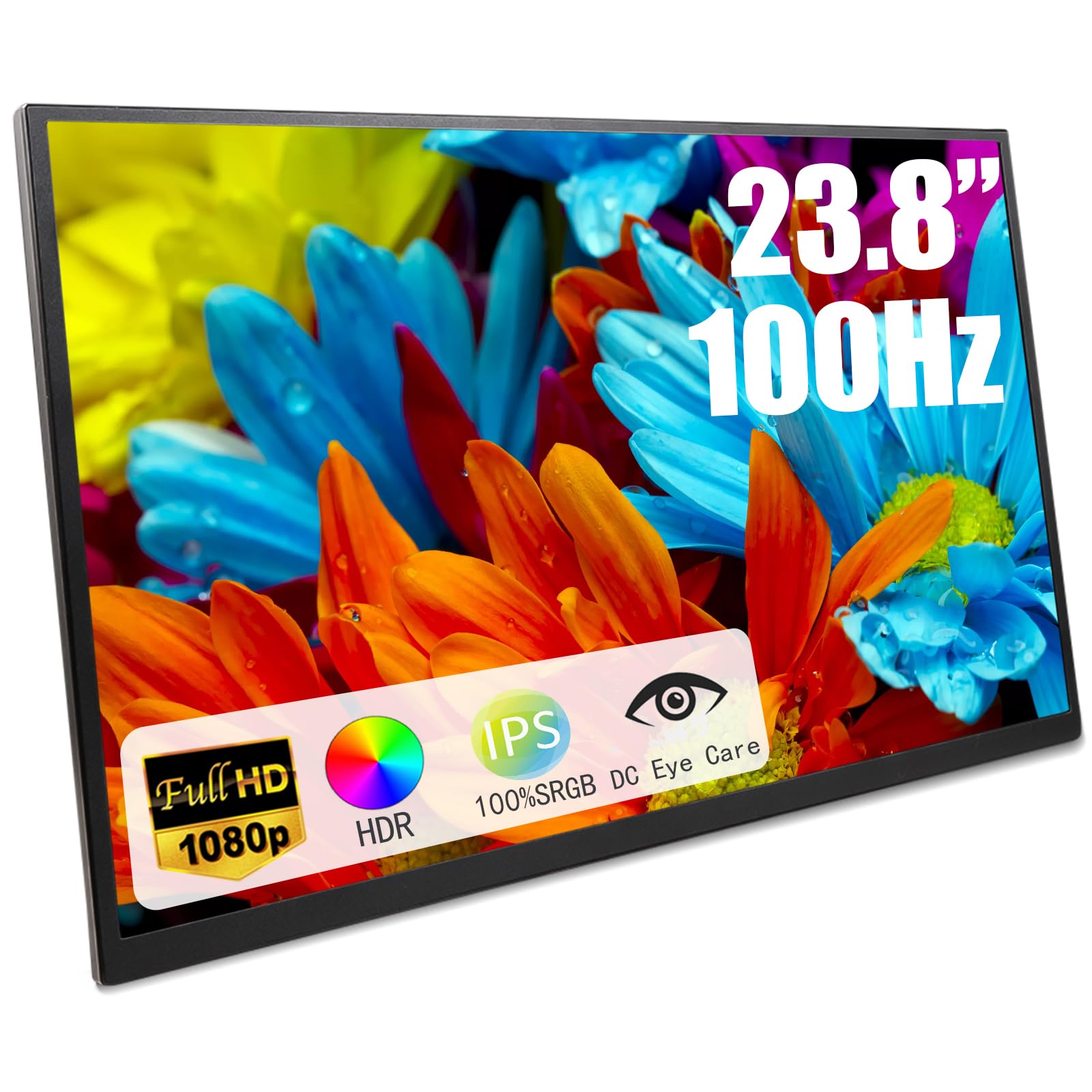 Photo 1 of *** FOR PARTS ONLY / DAMAGED (SHATTERED SCREEN)*** Maovz 23.8 Inch Large Portable Monitor for Laptop, 120Hz 1080P FHD IPS Portable Travel Second Screen Display for/Phone/Xbox PS4/5, 125% sRGB, Dual Speakers, VESA & Storage Bag
