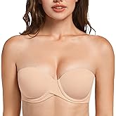 MELENECA Heavy Padded Push Up with Lift Multiway Underwire Strapless Bra for Women