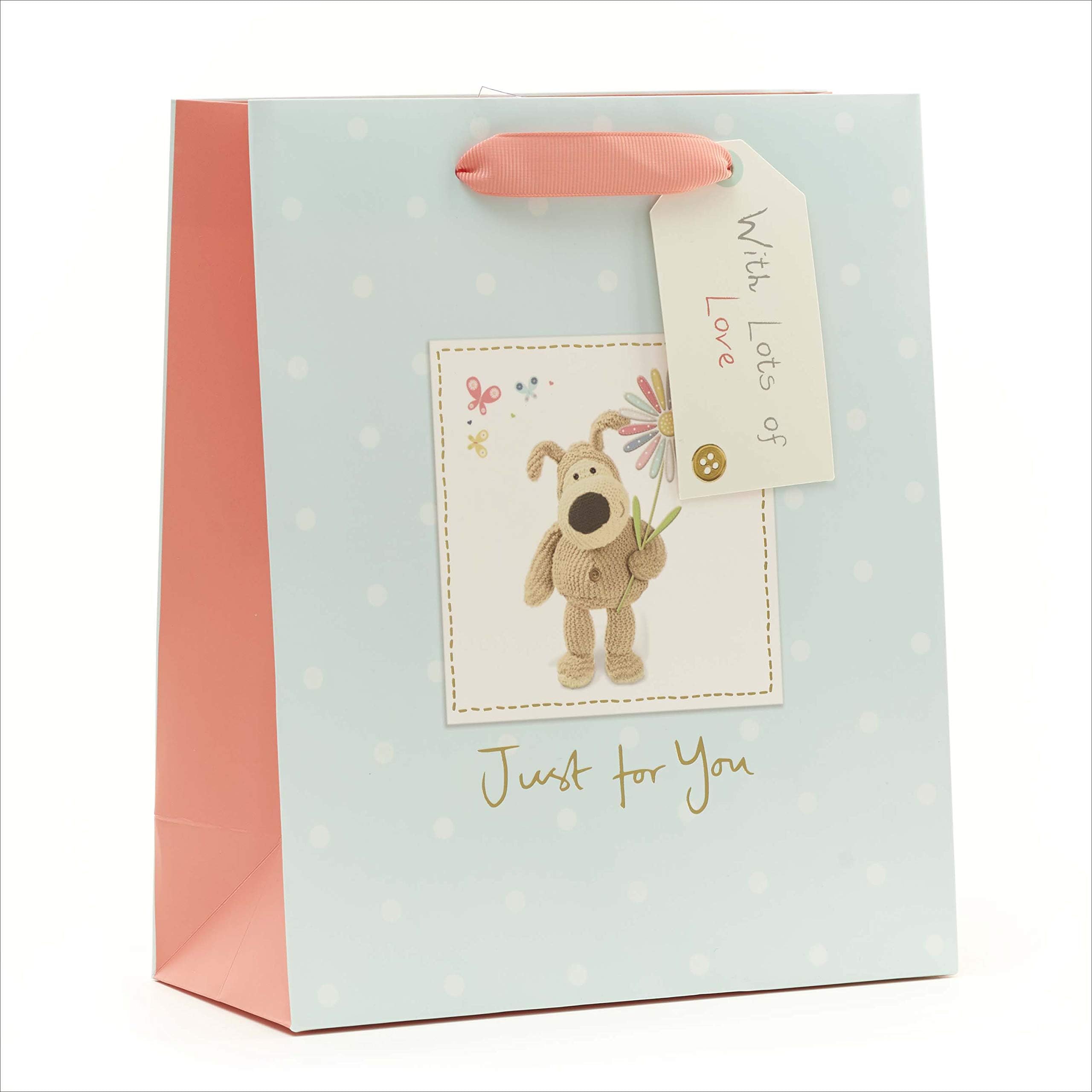 Medium Birthday Gift Bag for Her - Medium Birthday Gift Bag Boofle Dog - Gift Wrap Bag for Women - Perfect Gift Bag Birthday Presents for Him - Cute Boofle Party Bag