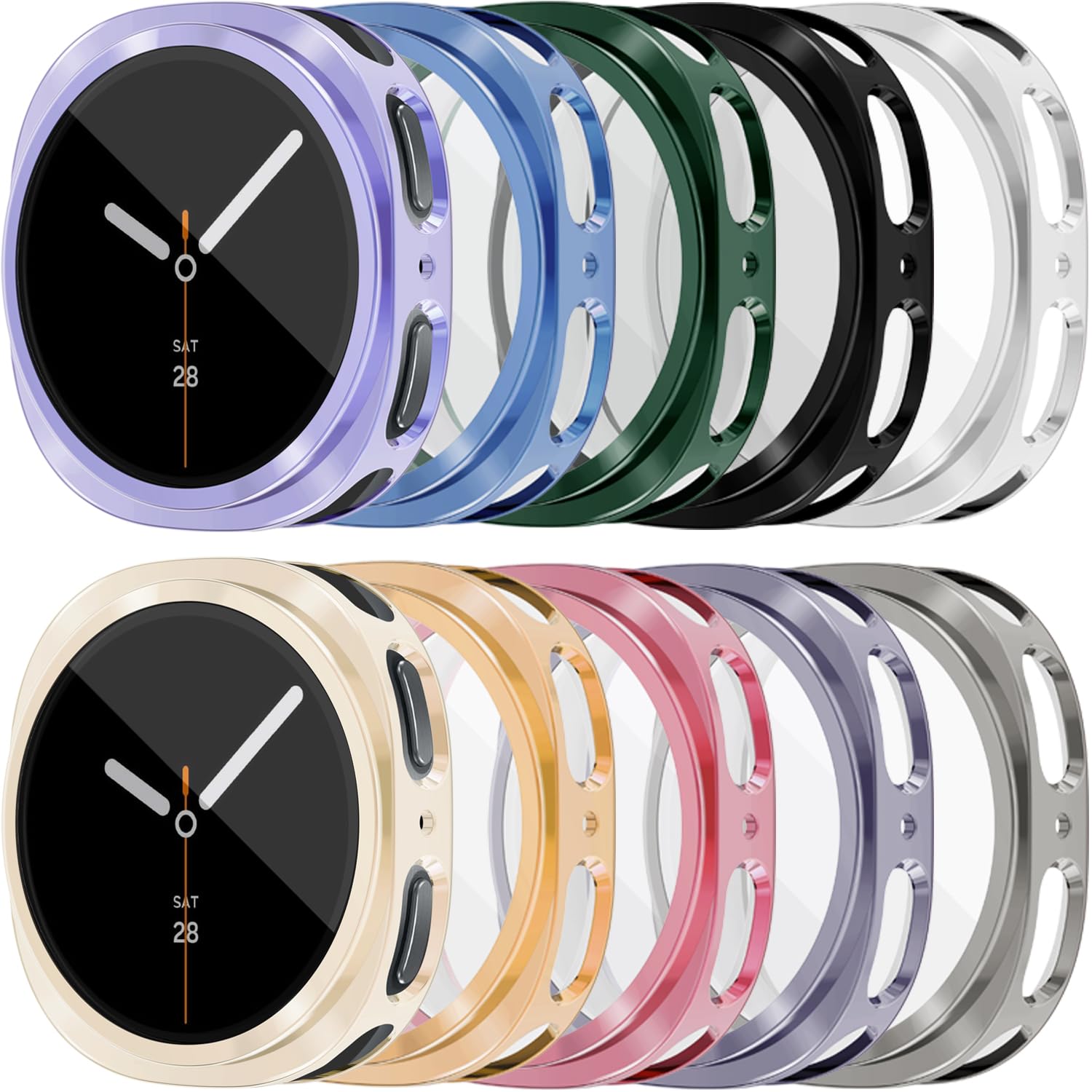 Photo 1 of [10 Pack] RICHONE Compatible with Samsung Galaxy Watch 8 40mm Screen Protector Case, Soft TPU Protective Face Covers Flexible Bumper Accessories for Galaxy 8 Watch 40MM for Women Men