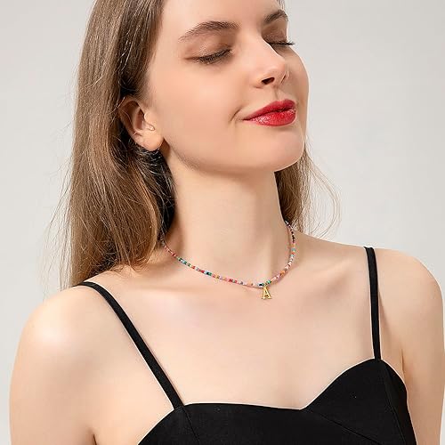 Gold Necklace Little Girl Choker Necklace JIGIGIJ Colorful Beaded