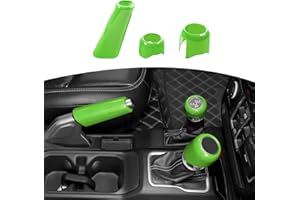 JOSHELA for Jeep JL Gear Shift Knob Handbrake Cover Trim for Jeep Wrangler JL JLU 2018 up for Gladiator JT 2020 up Green Interior Accessories 3pcs